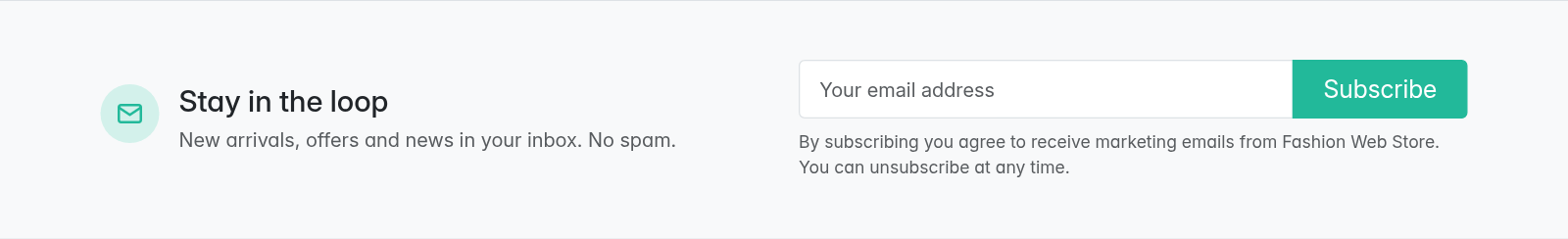 The subscription section of the shop